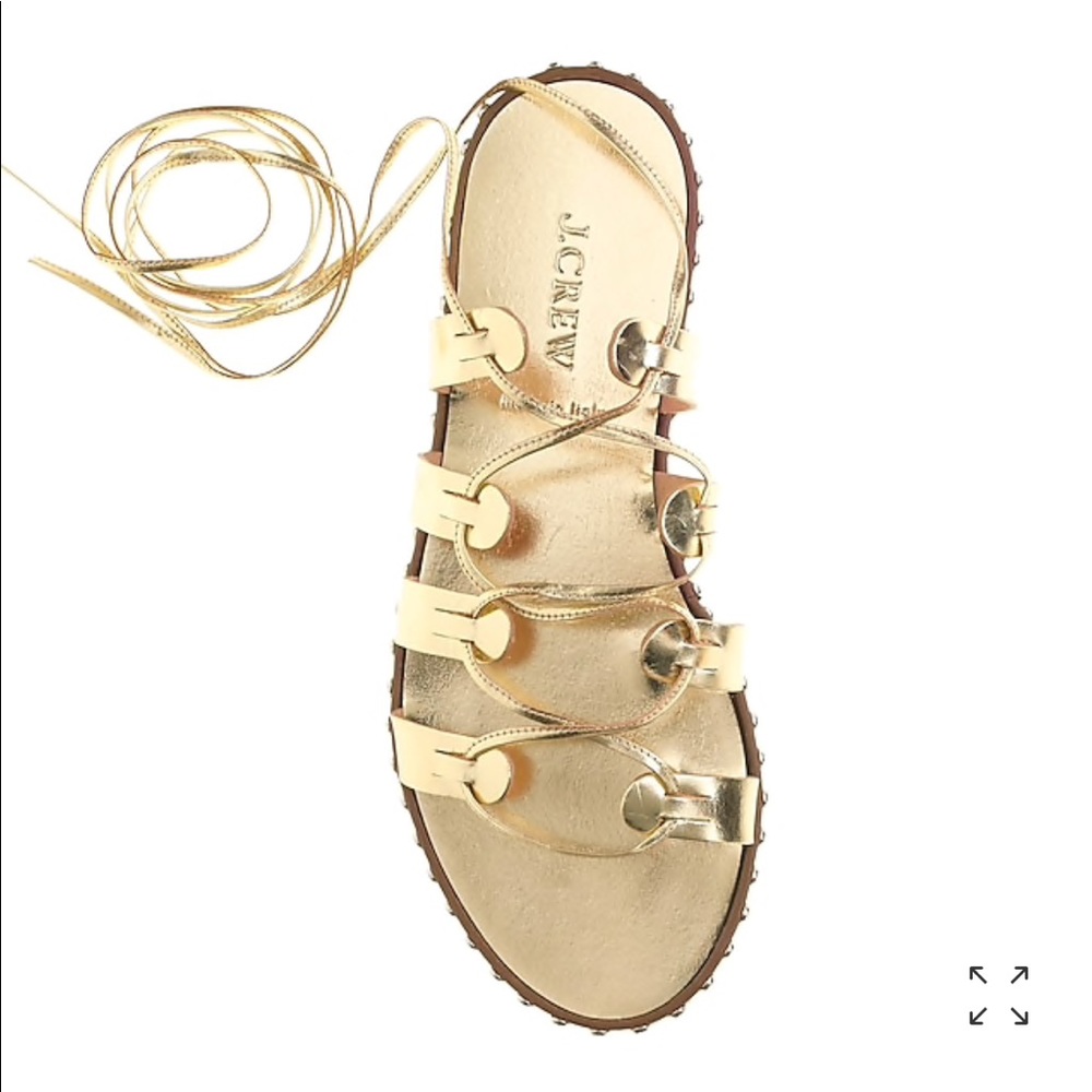 J Crew new studded lace up gladiator sandals